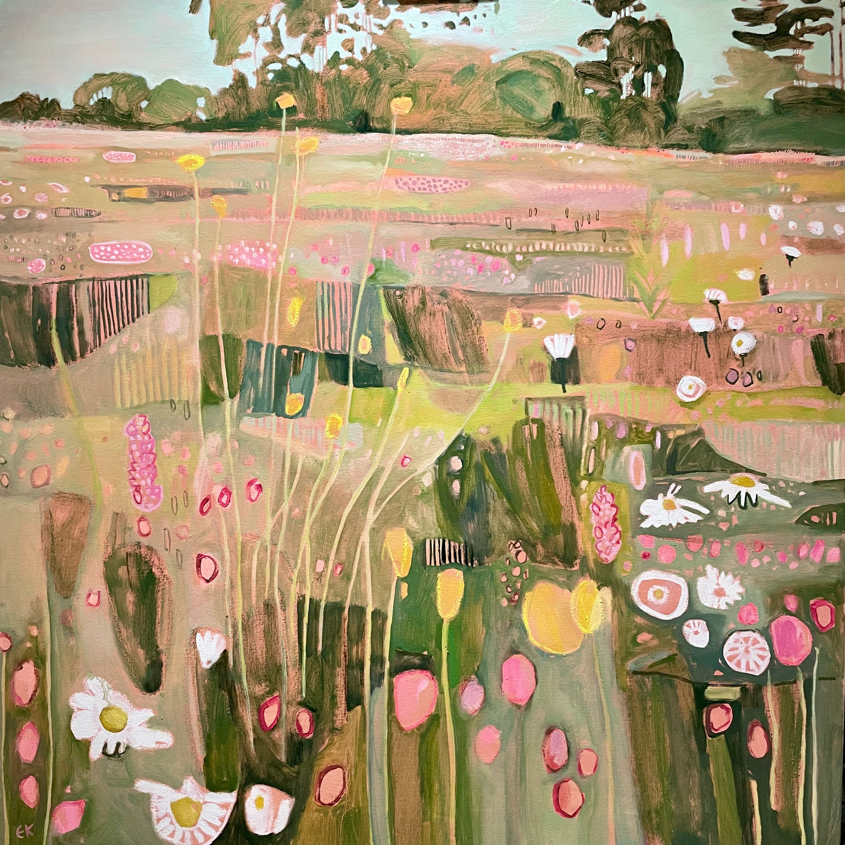 Ryewater diptych in Golden Evening Sun left panel by Elaine Kazimierczuk