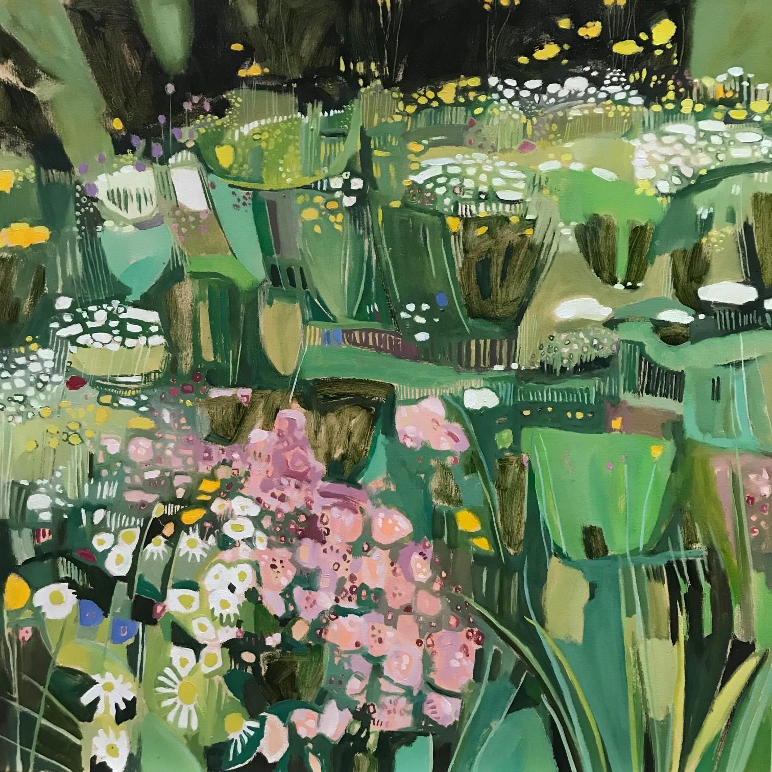 Studio Garden with Oregano and Ox-eye Daisies by Elaine Kazimierczuk