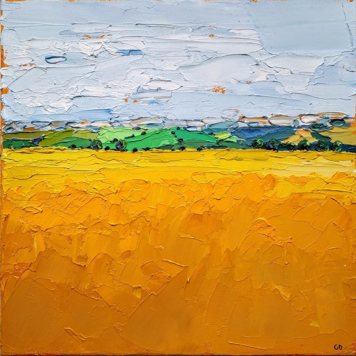 Barley Field in Dowdeswell, Cotswolds by Georgie Dowling