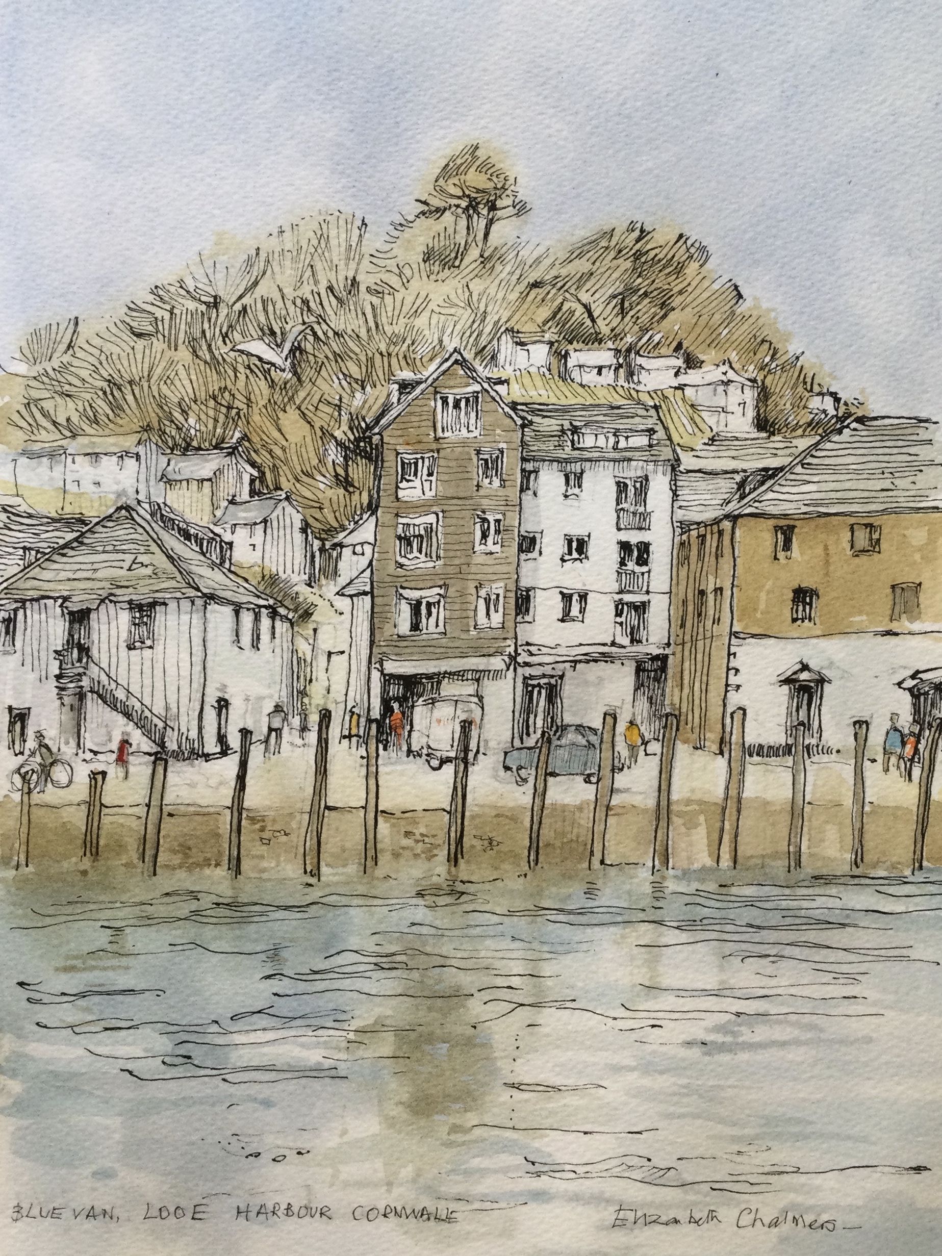 Looe Harbour, Cornwall by Elizabeth Chalmers