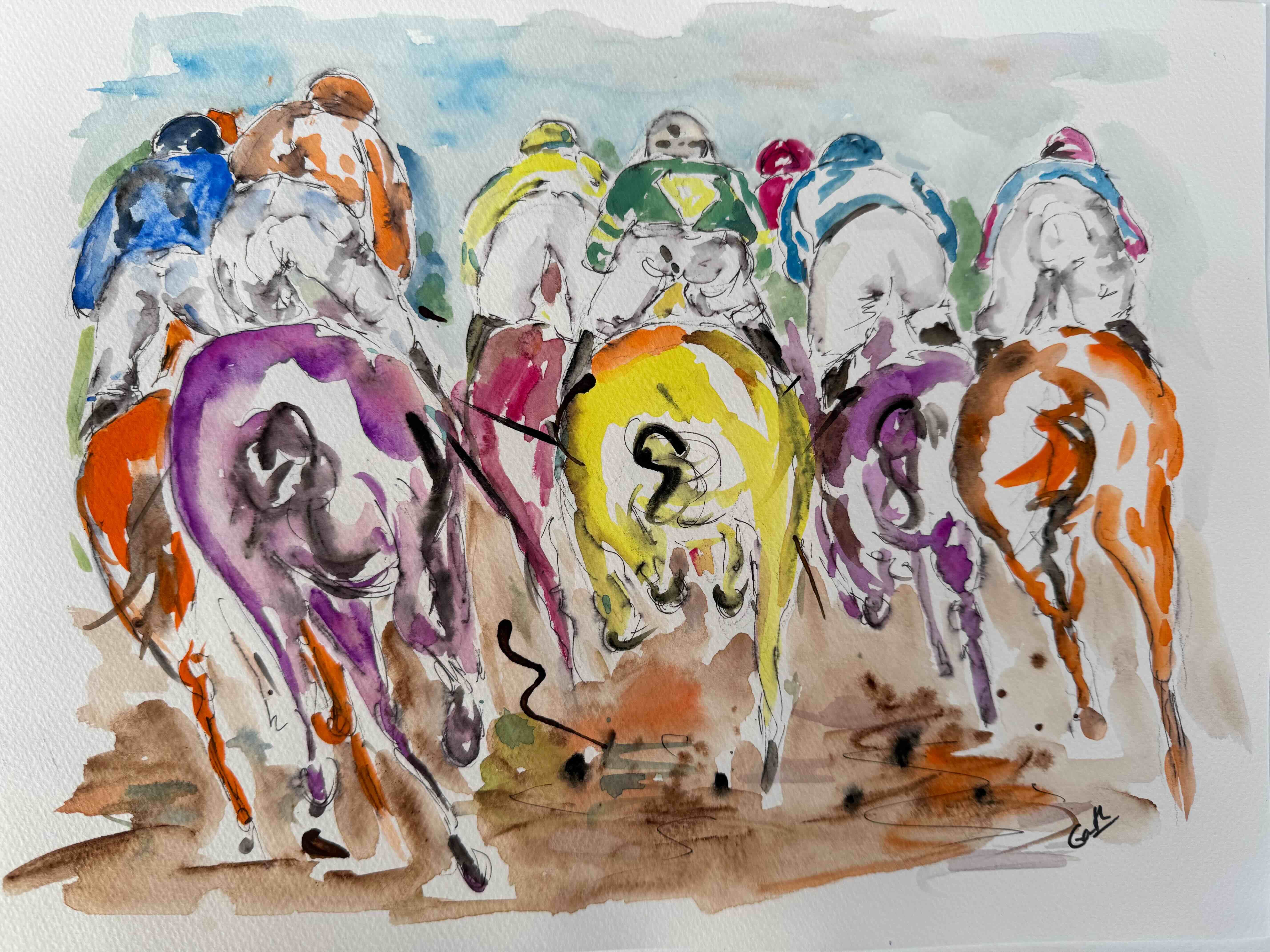 Bobbing Bottoms - Horse Racing by Garth Bayley