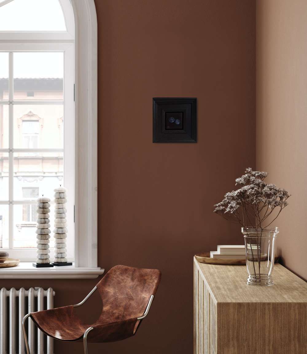 Blueberries Blue Pocket Painting  by Dani Humberstone - Secondary Image