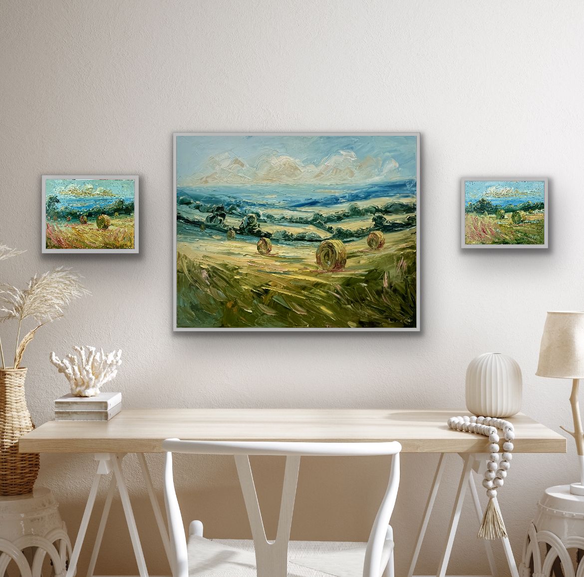 Big Bale Triptych by Rupert Aker - Secondary Image