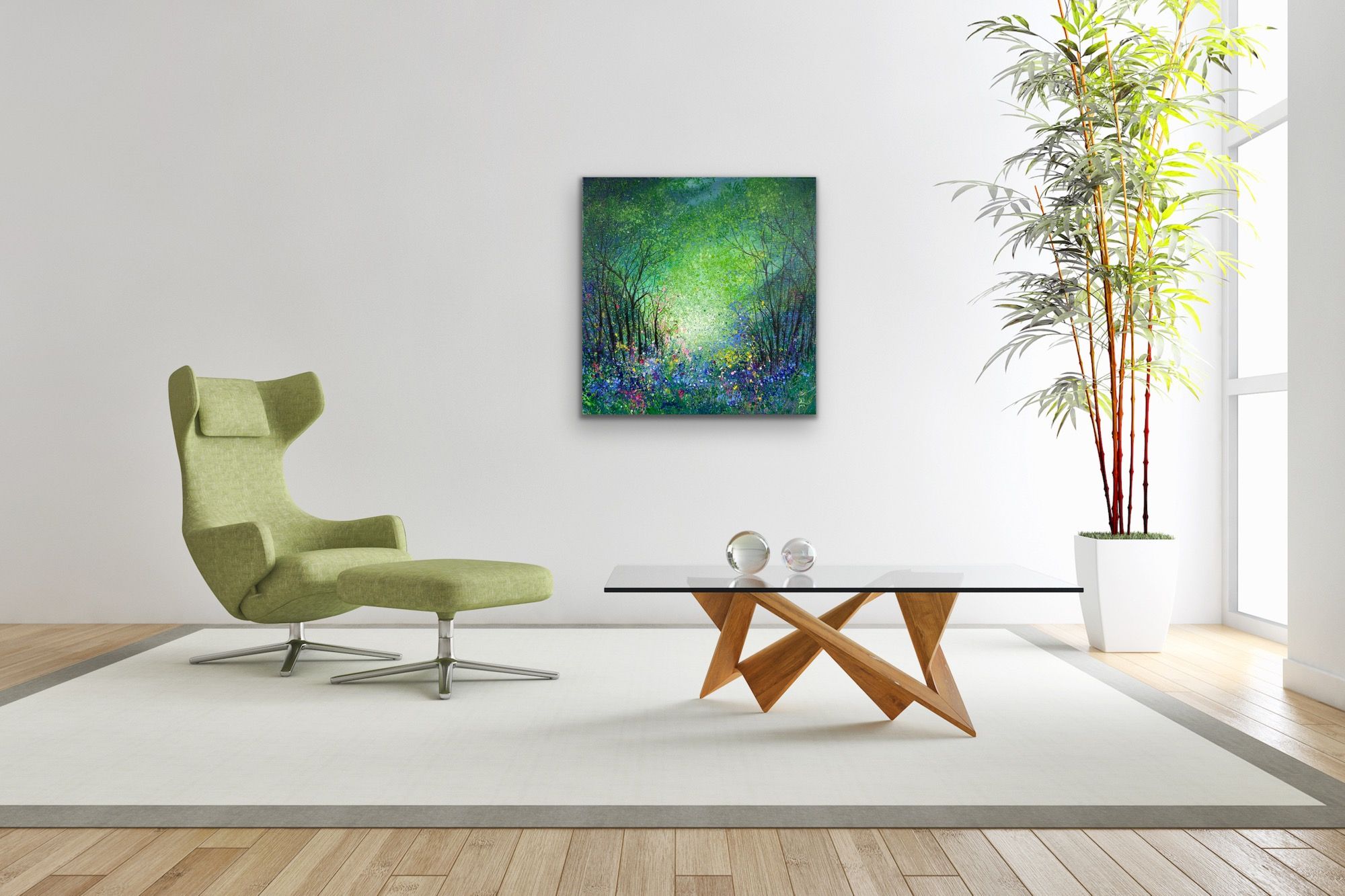 Bluebells and Wild Flora by Jan Rogers - Secondary Image