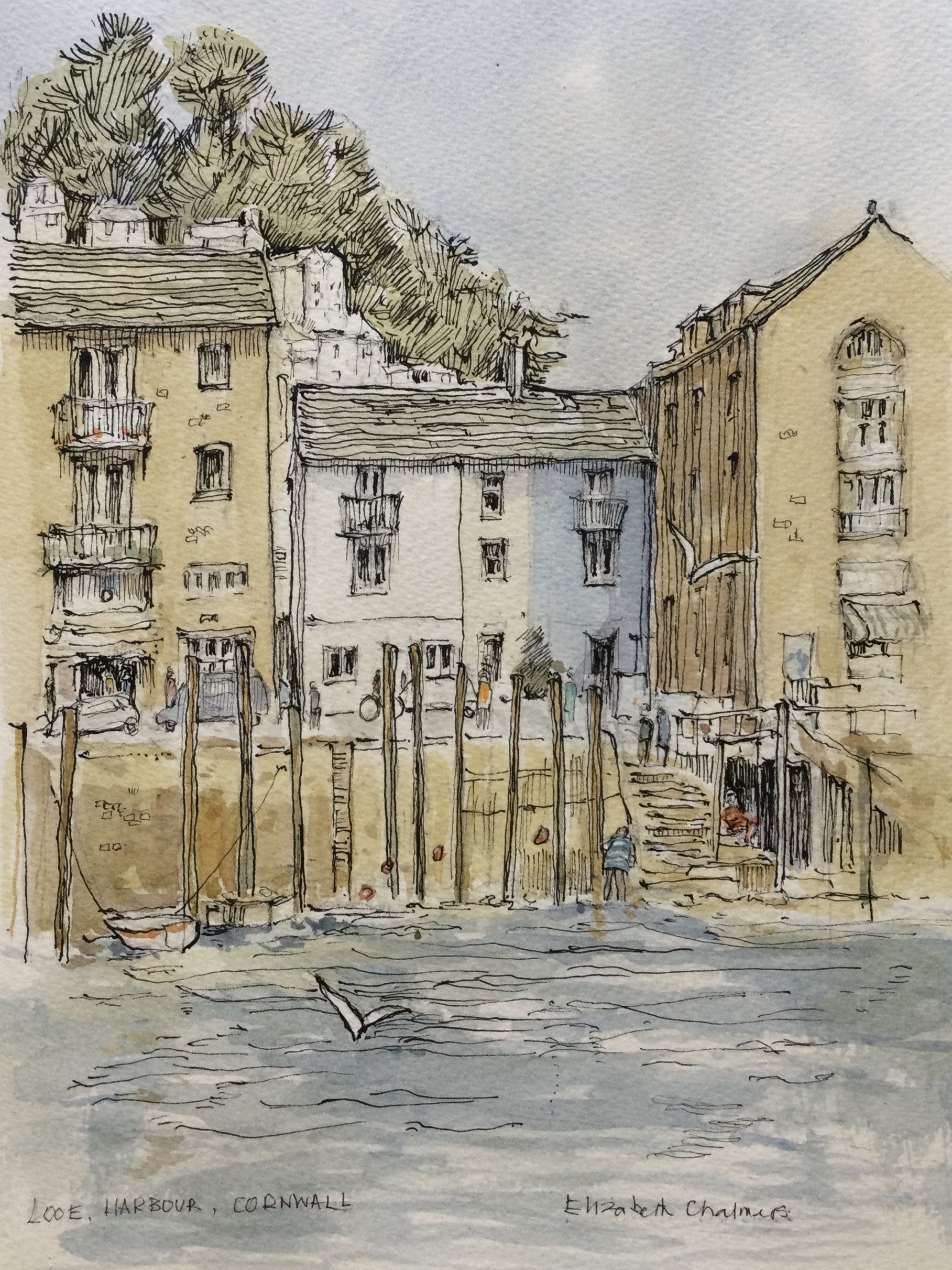 Looe Harbour by Elizabeth Chalmers