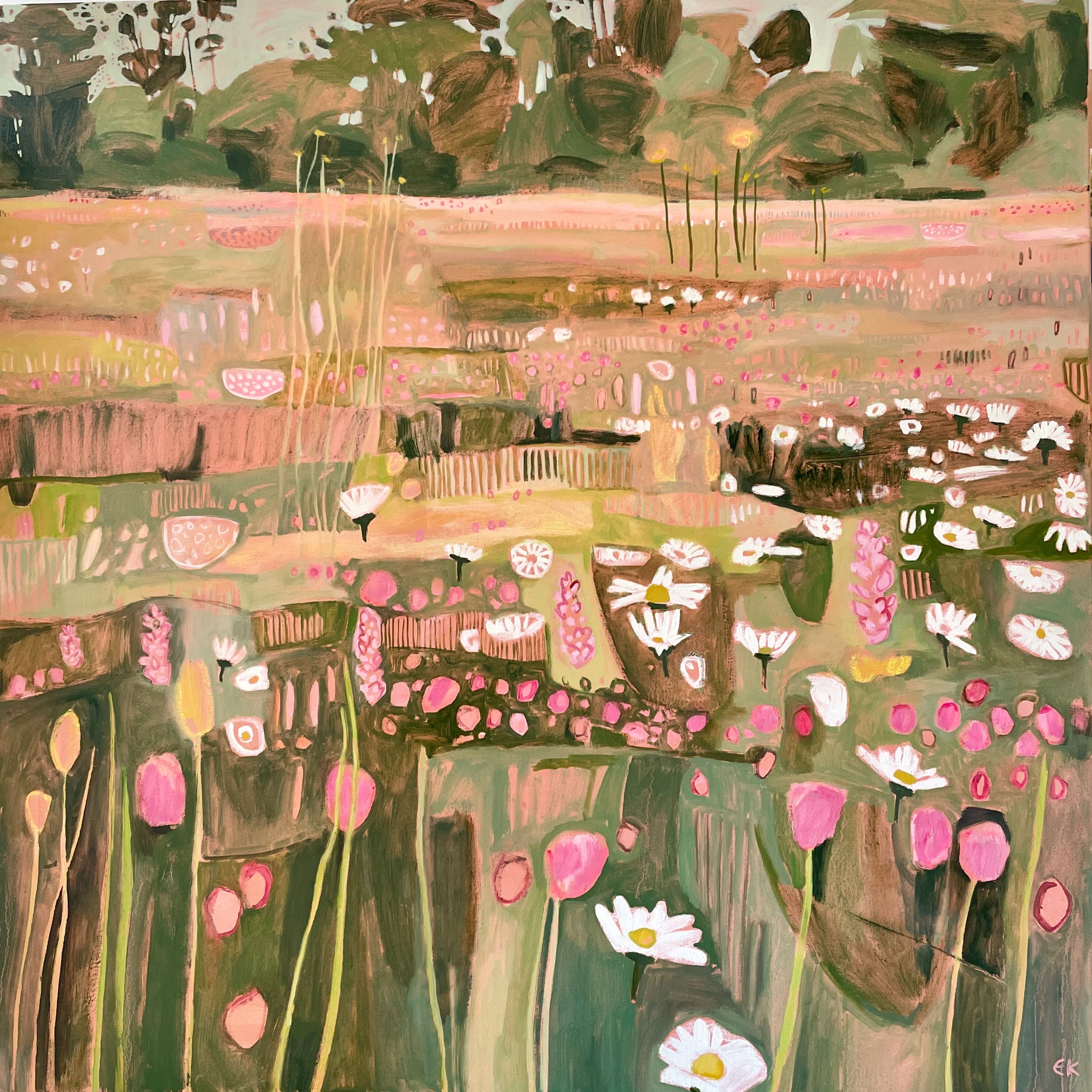 Ryewater in Golden Evening Sun right panel of diptych by Elaine Kazimierczuk