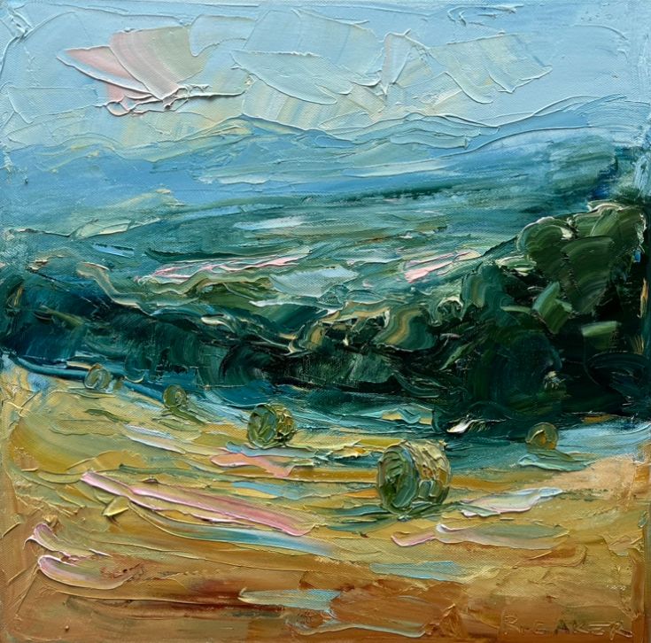 Big bales, below the Malverns  by Rupert Aker