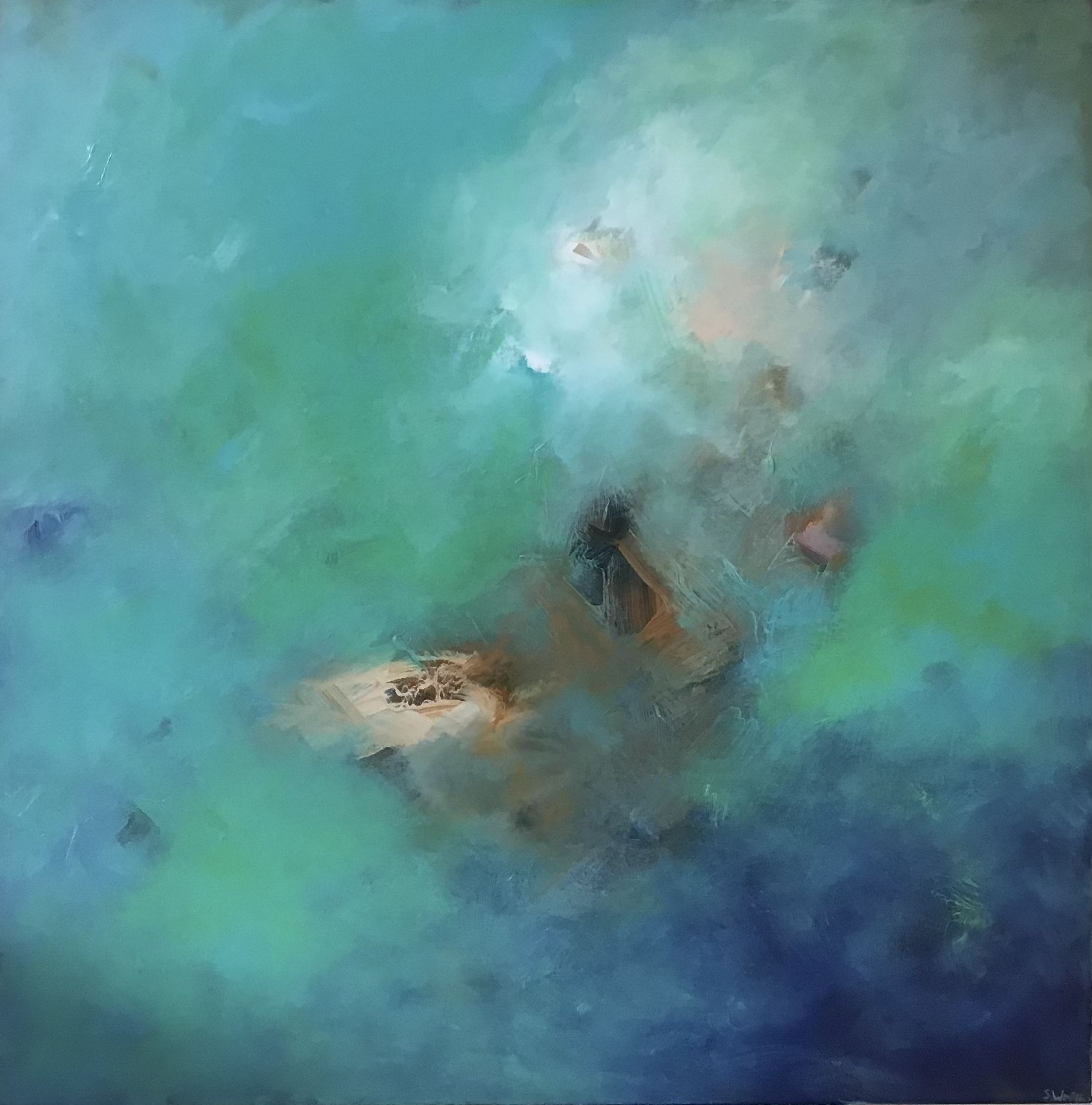 Swirling Turquoise by Susanne Winter