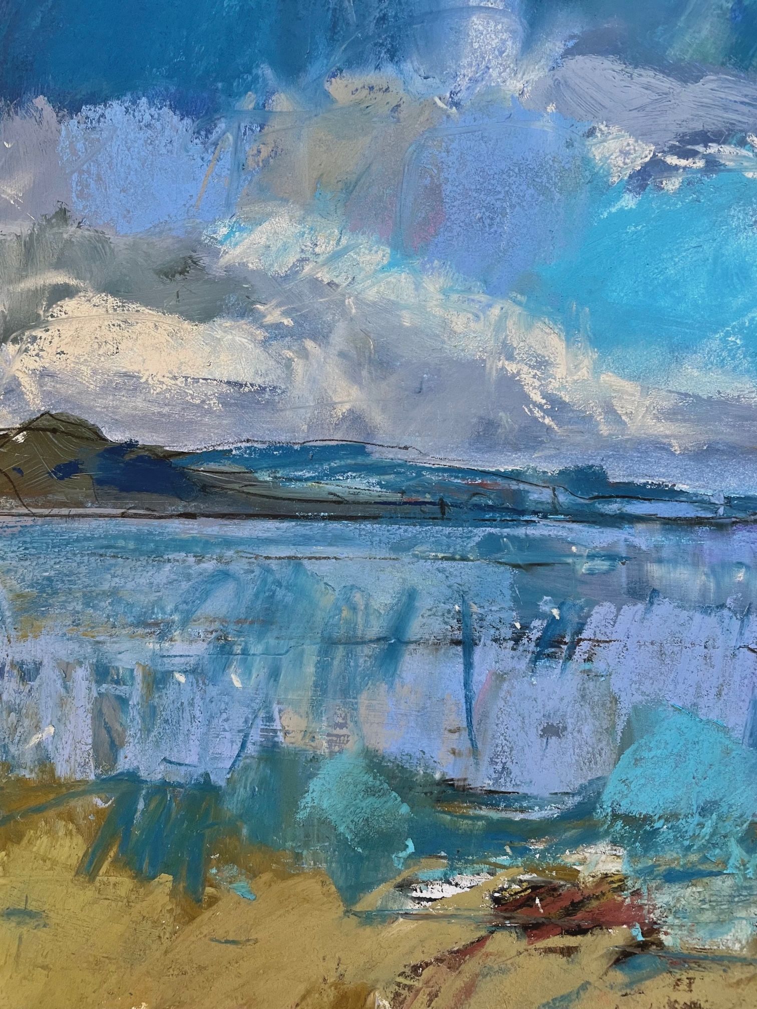 Blue sky over the loch by Natalie Bird