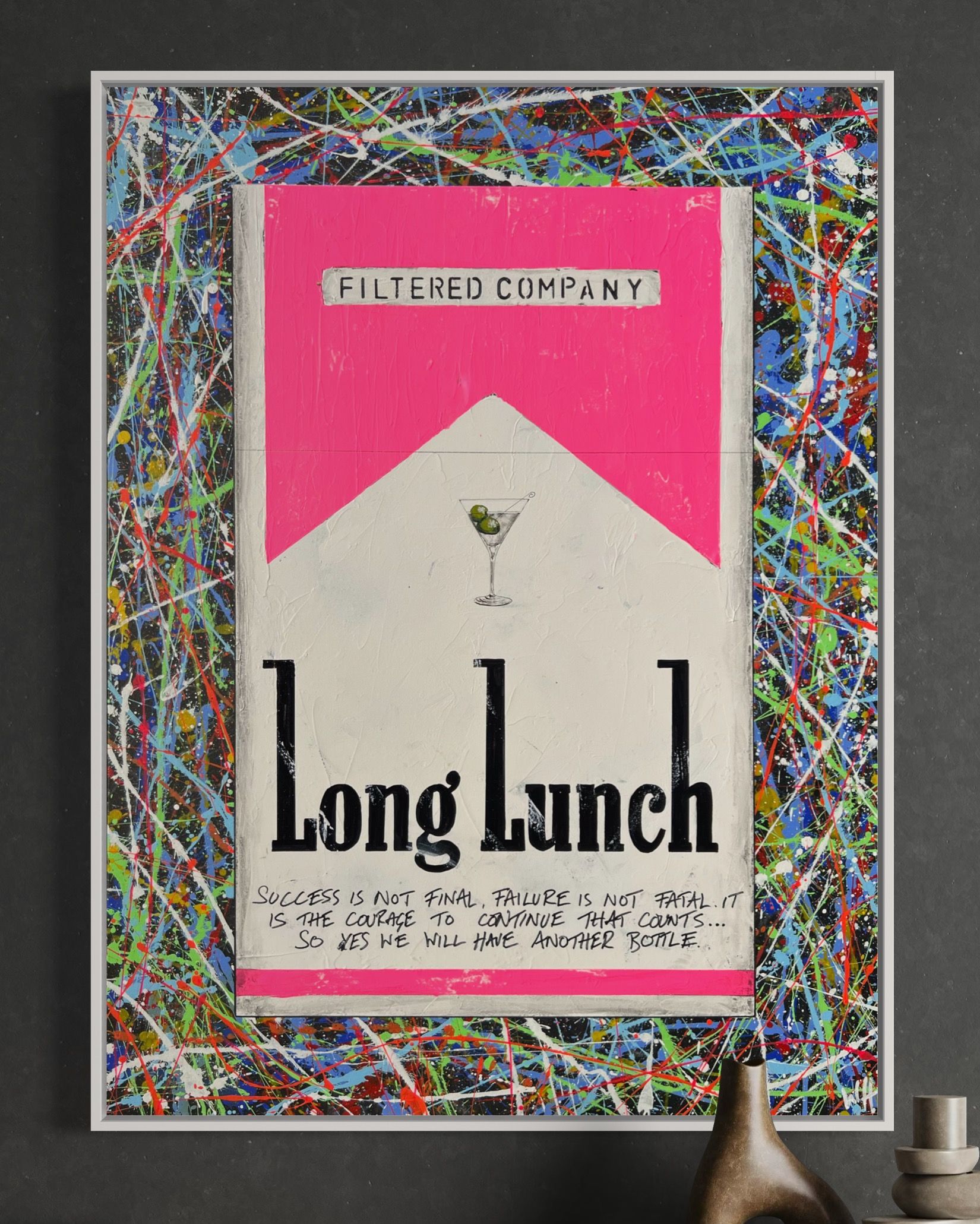 Winston and Pollock's Pink Long Lunch  by William Richard Hylton