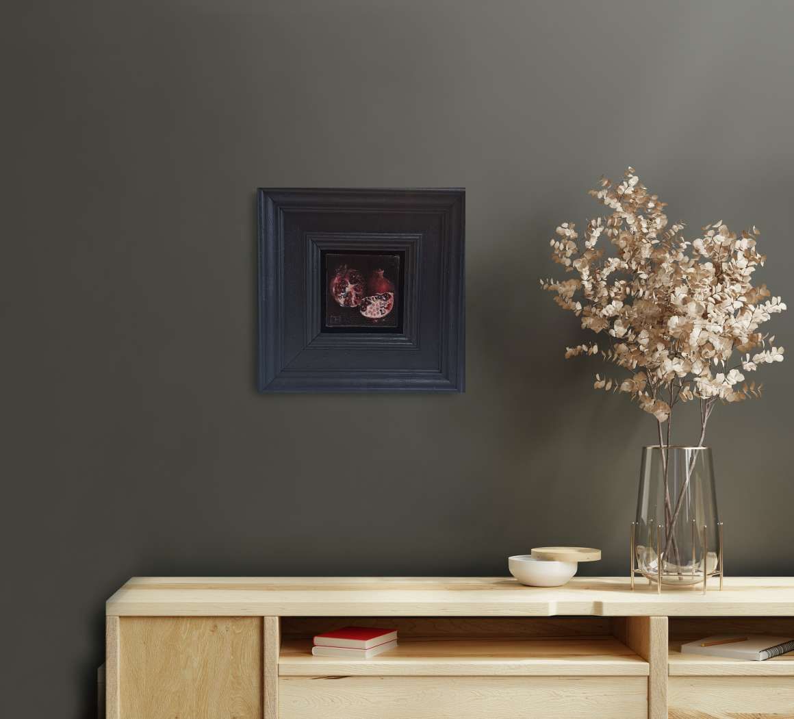Pomegranate Tableau Chiaroscuro Pocket Painting  by Dani Humberstone - Secondary Image