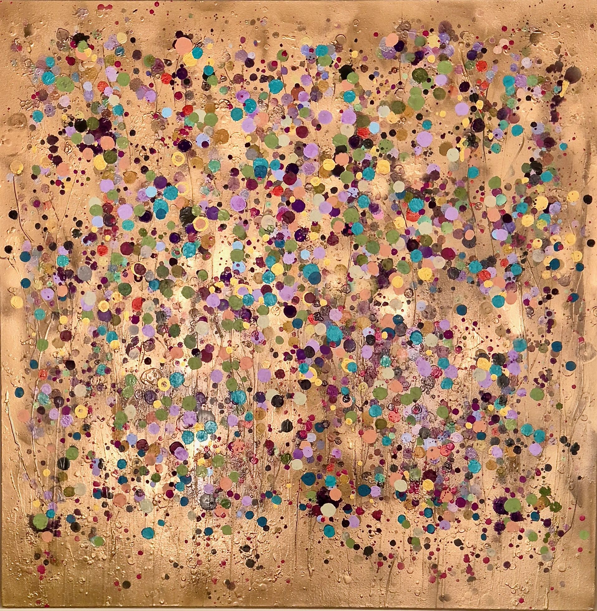 Gold Splatter Square #1 by Catherine Ruth Church