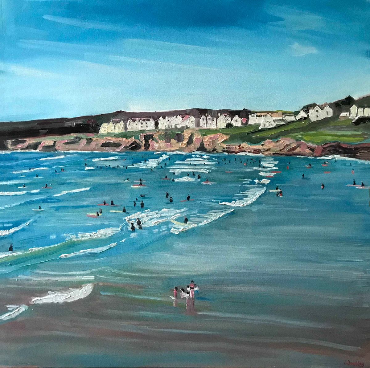 Polzeath Beach, Cornwall by Eleanor Woolley