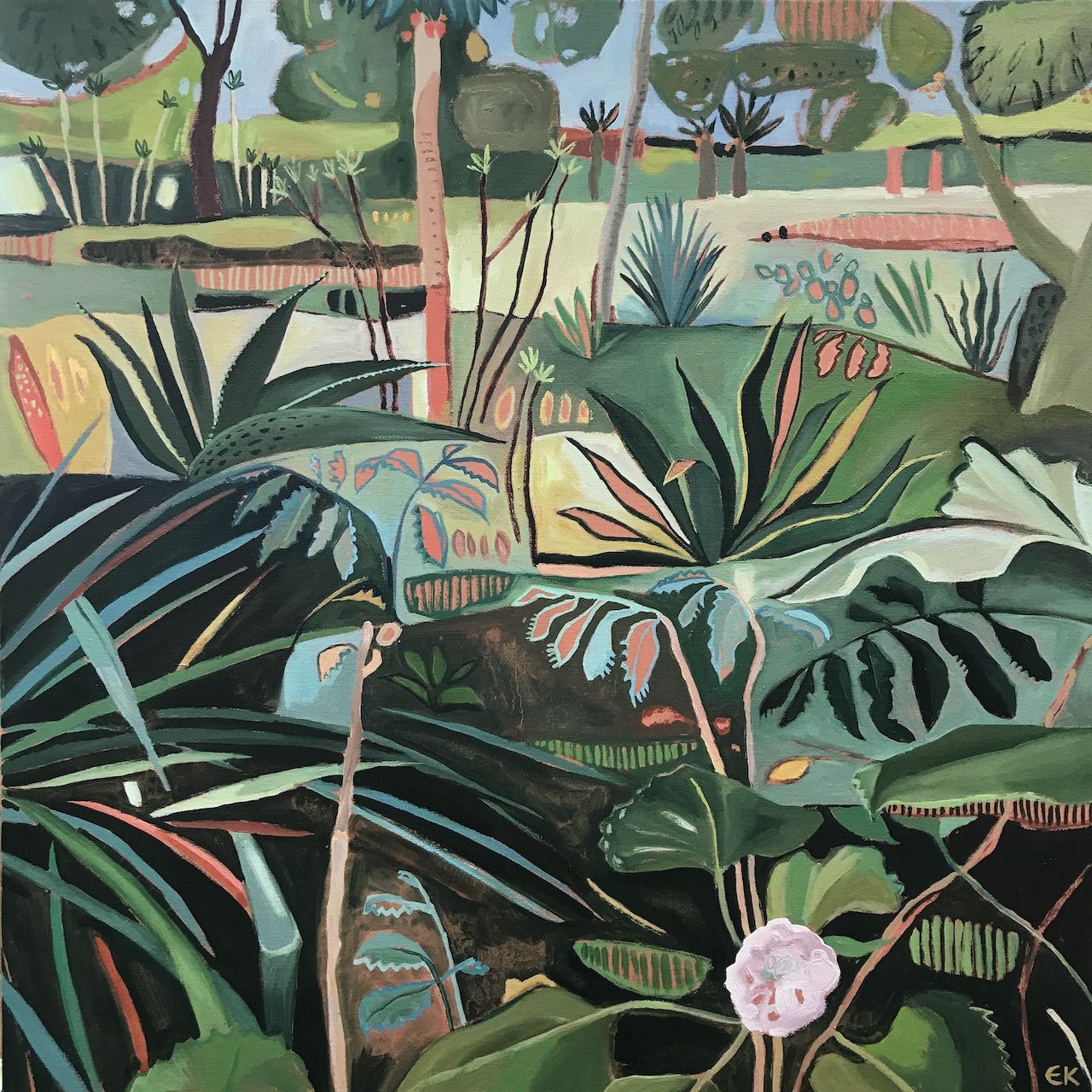 Le Jardin Secret with Agave, Marrakech IV by Elaine Kazimierczuk