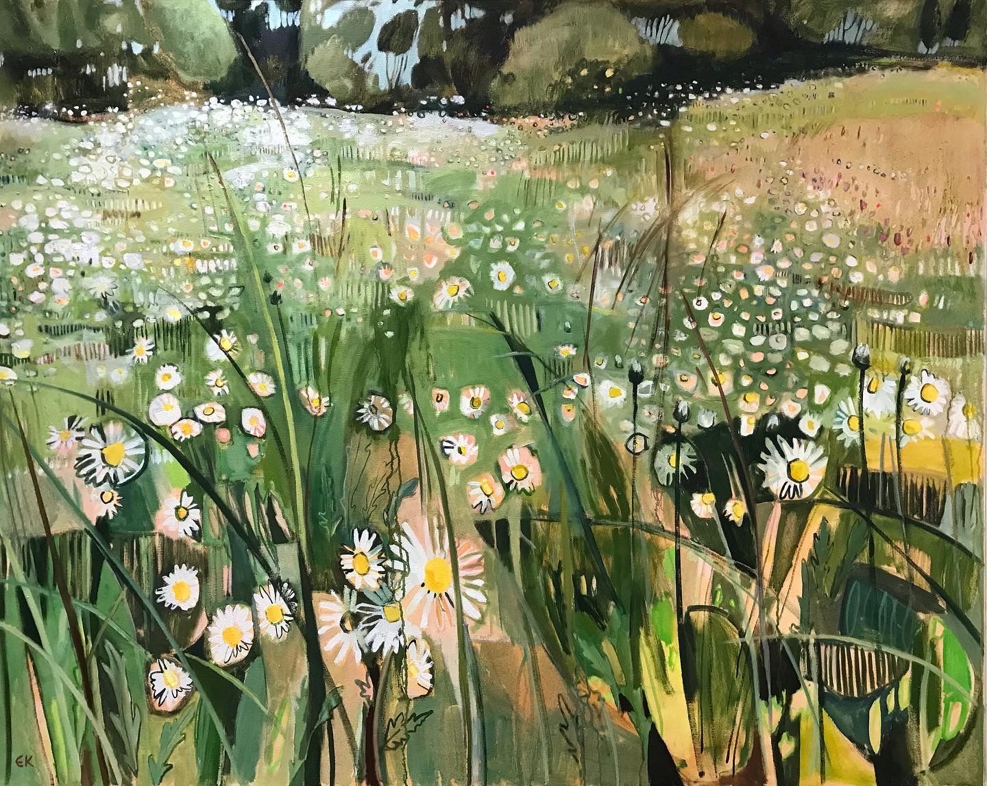Ox-Eye Daisies II by Elaine Kazimierczuk