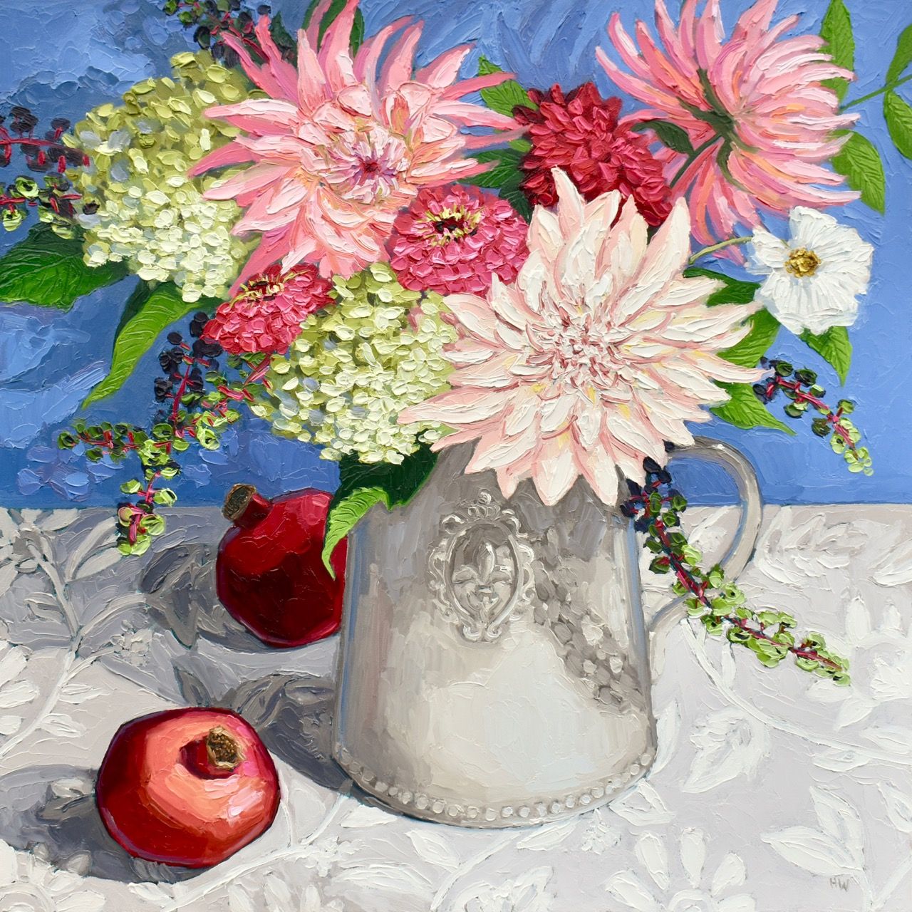 Last of the season bouquet with pomegranates by Halima Washington-Dixon