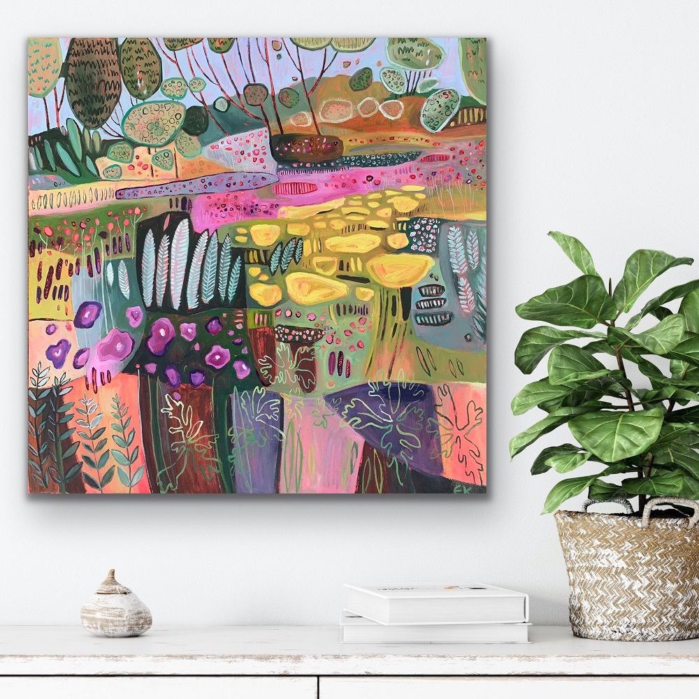 Cottage Garden with Achillea and Cranesbill III by Elaine Kazimierczuk - Secondary Image