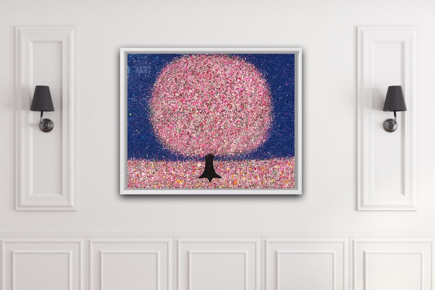 Cherry Blossom and Moonlight by Nicky Chubb - Secondary Image