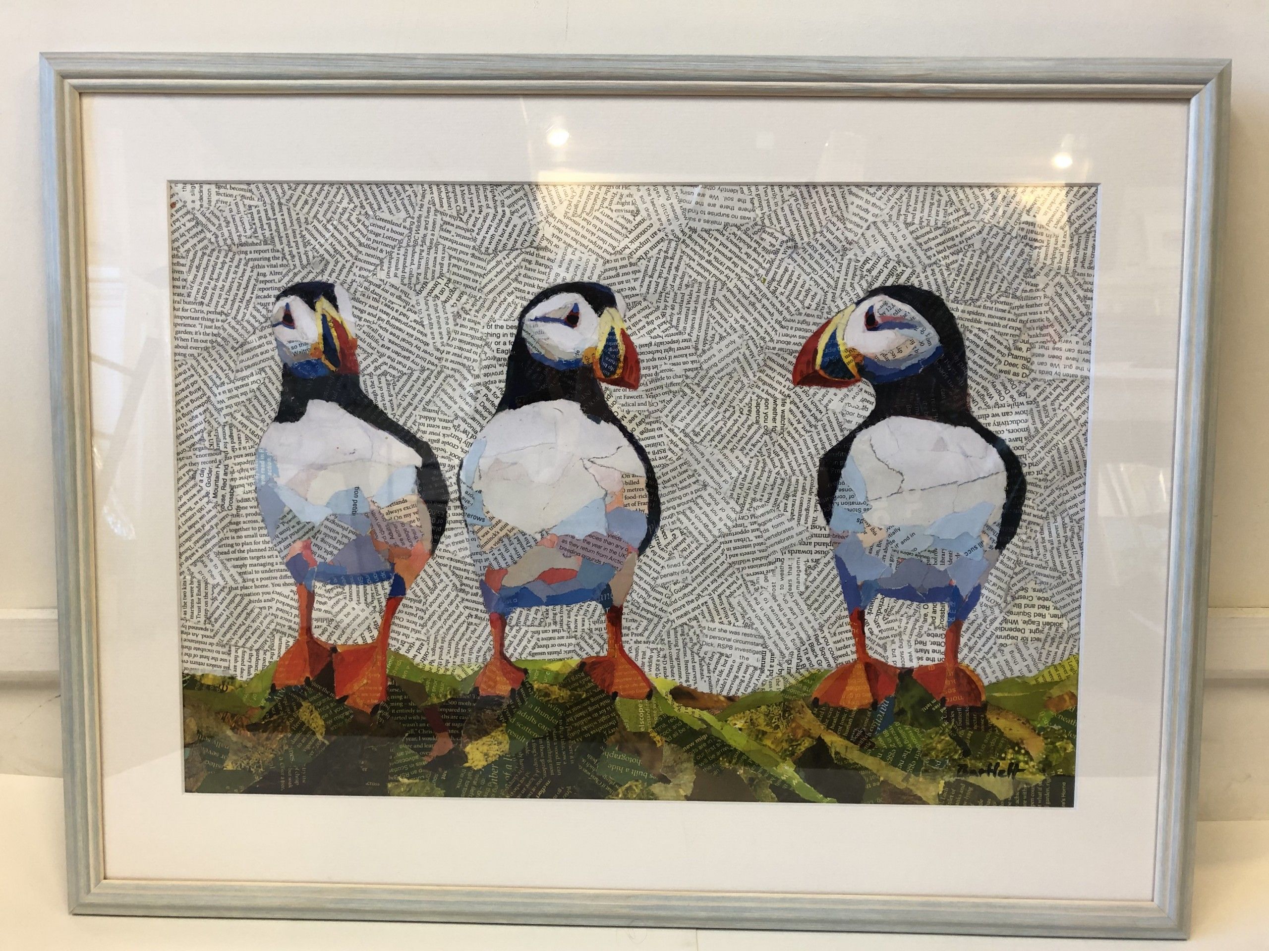 Three Puffins by Paul Bartlett