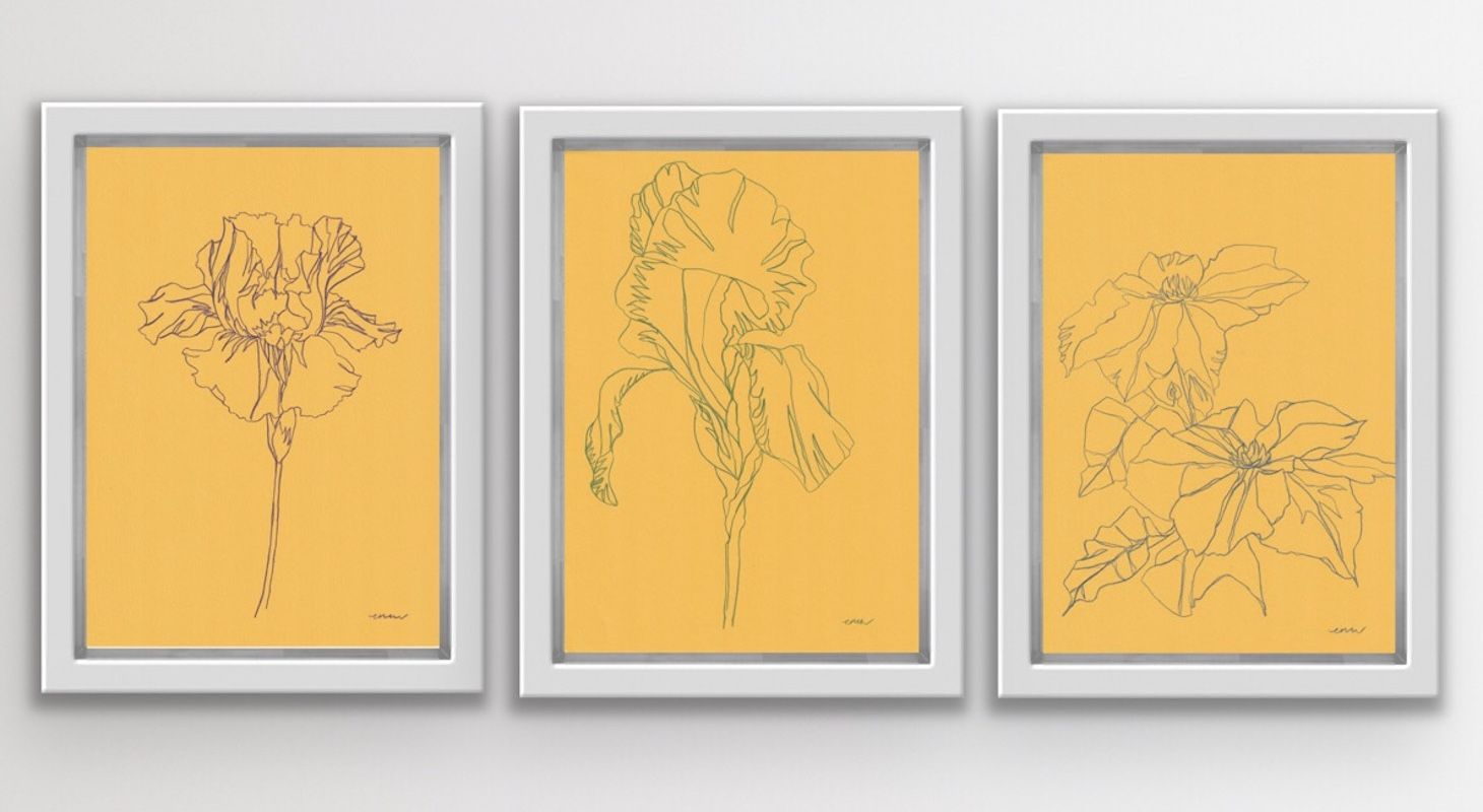 Clematis 4, Iris 4 and Iris 5 by Ellen Williams