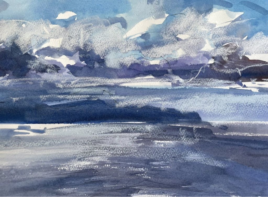 Ferry view to Fetlar by Natalie Bird