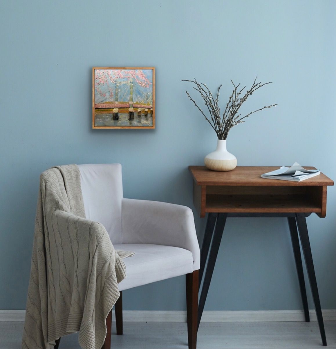 Albert Bridge in Spring, London by Eleanor Woolley - Secondary Image