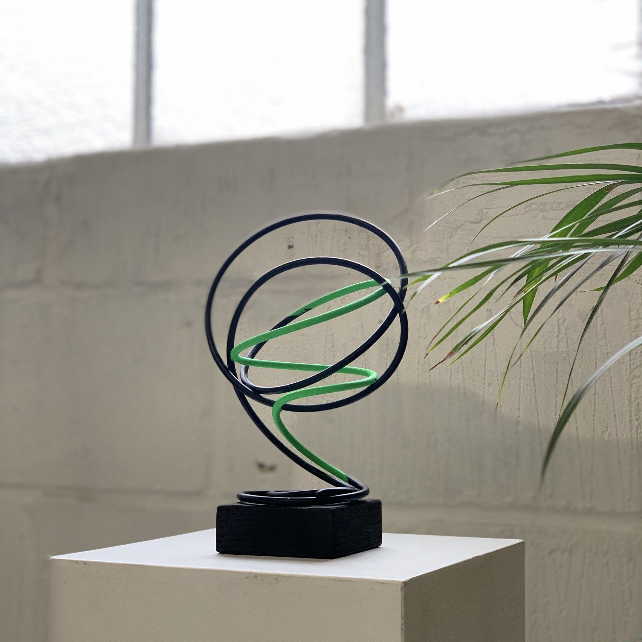 Green in Black Spiral by Mark Beattie - Secondary Image