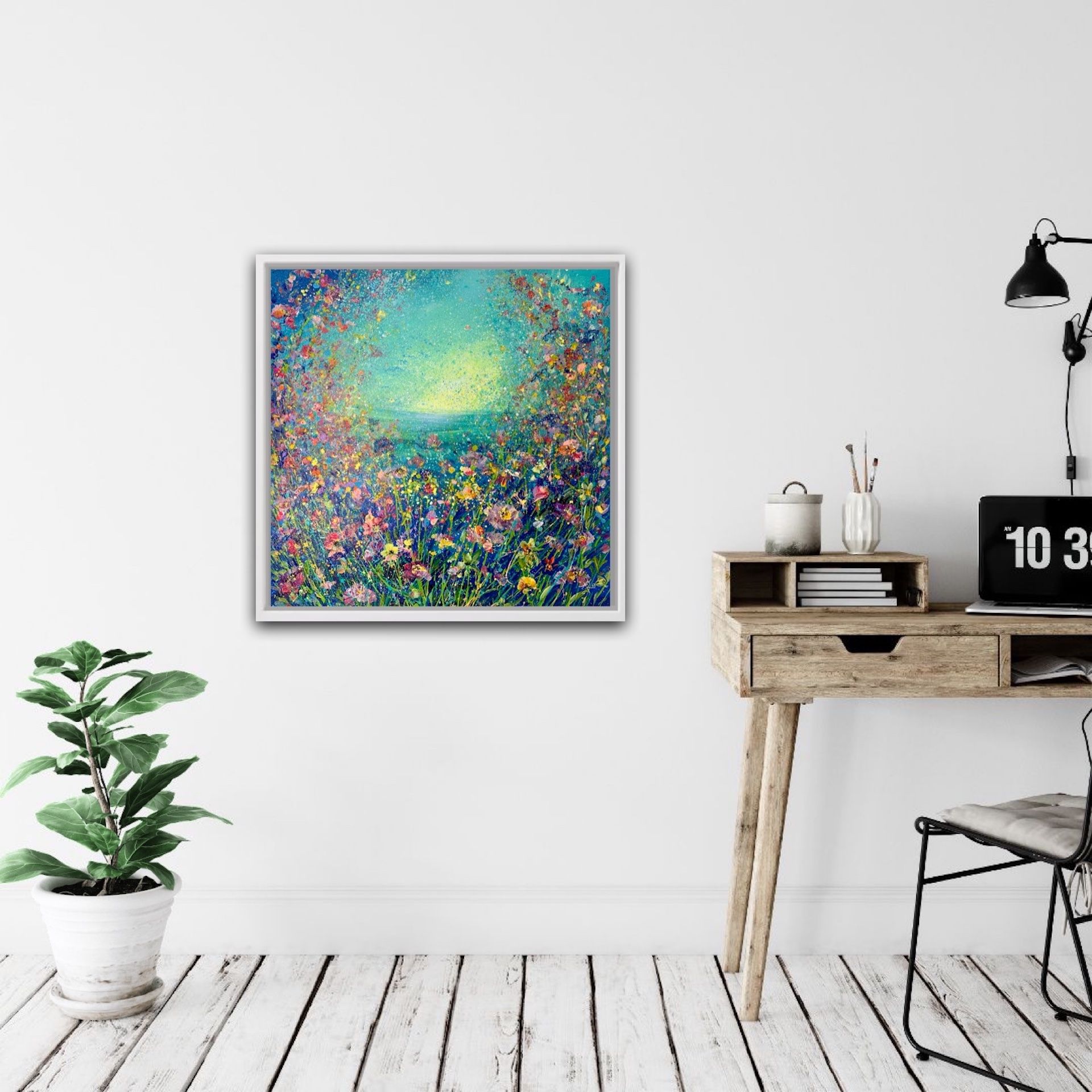 Blue Floral Meadow by Jan Rogers - Secondary Image