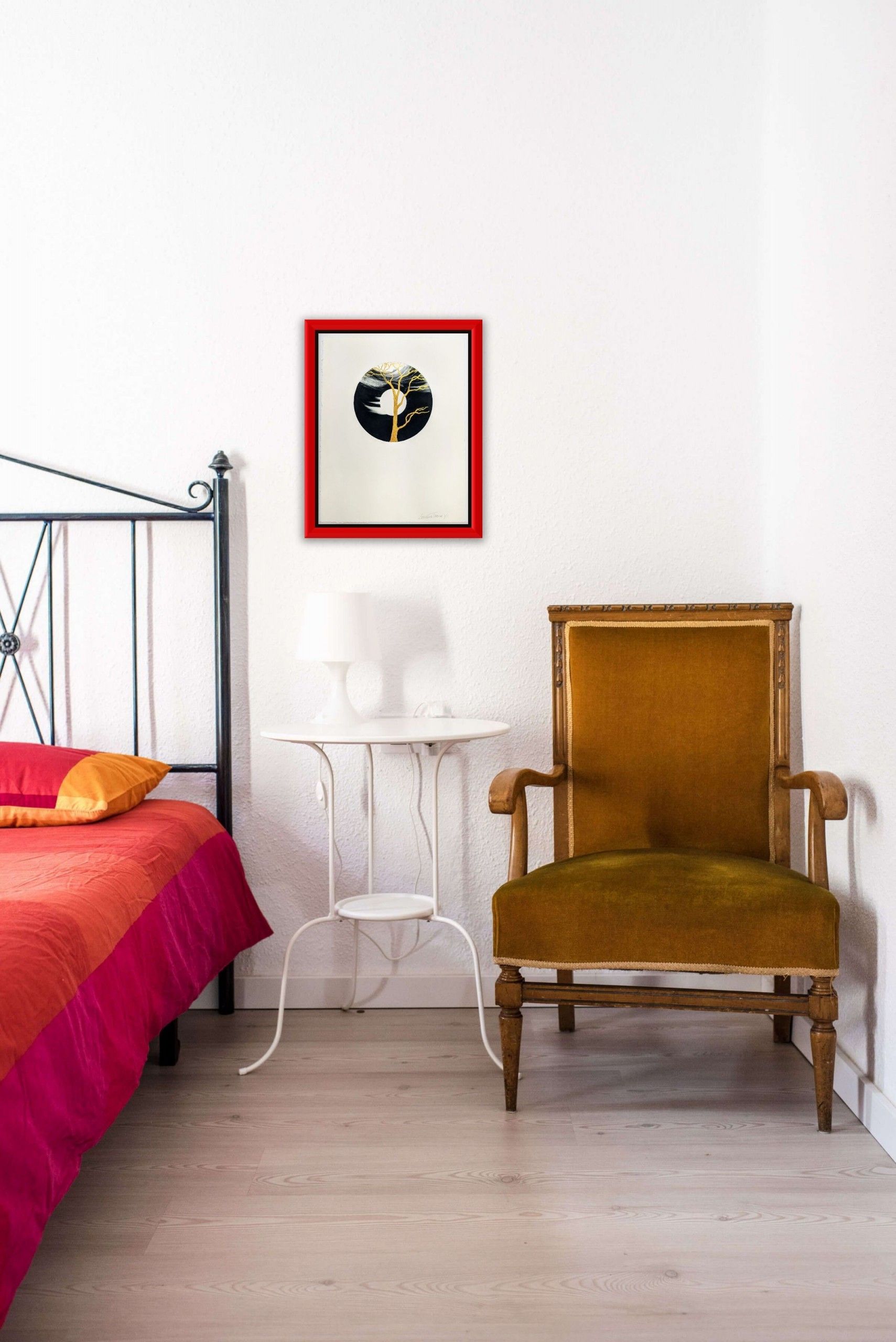 Circle of Life Series MonoPrint III by Lorraine Thorne - Secondary Image