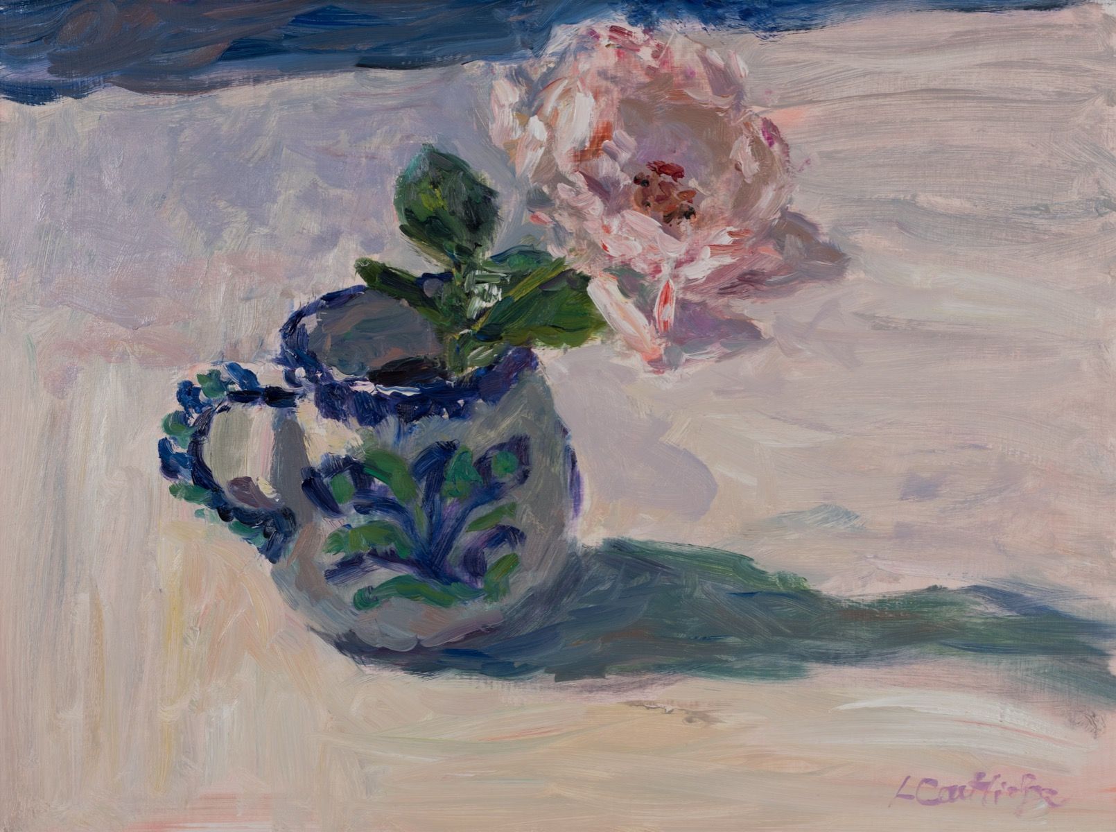 Rose in a Greek Mug by Lynne Cartlidge