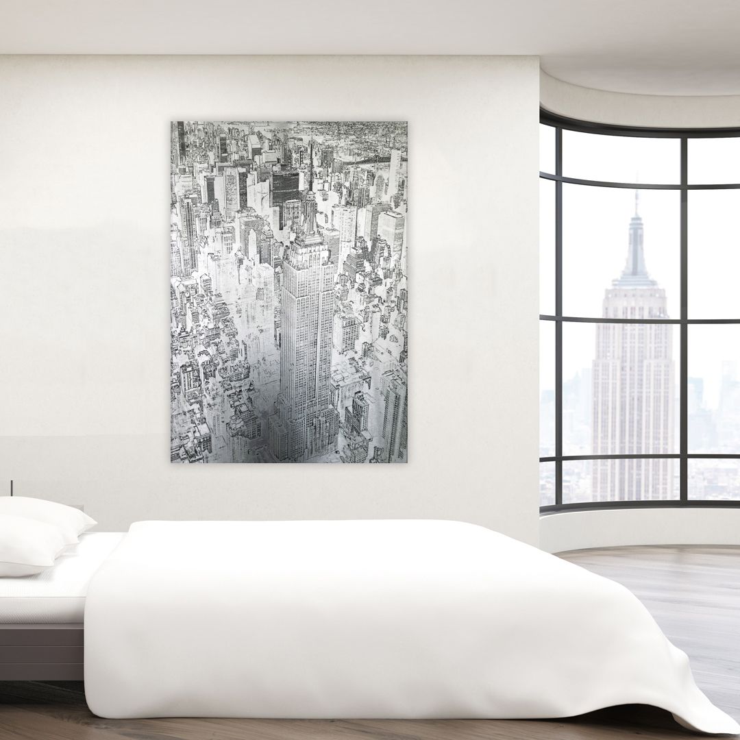 Empire State Building, Silver by Michael Wallner - Secondary Image