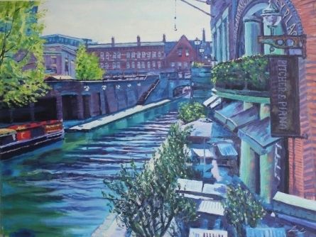 Sunlight On Brindley Place'. by Robert Barlow