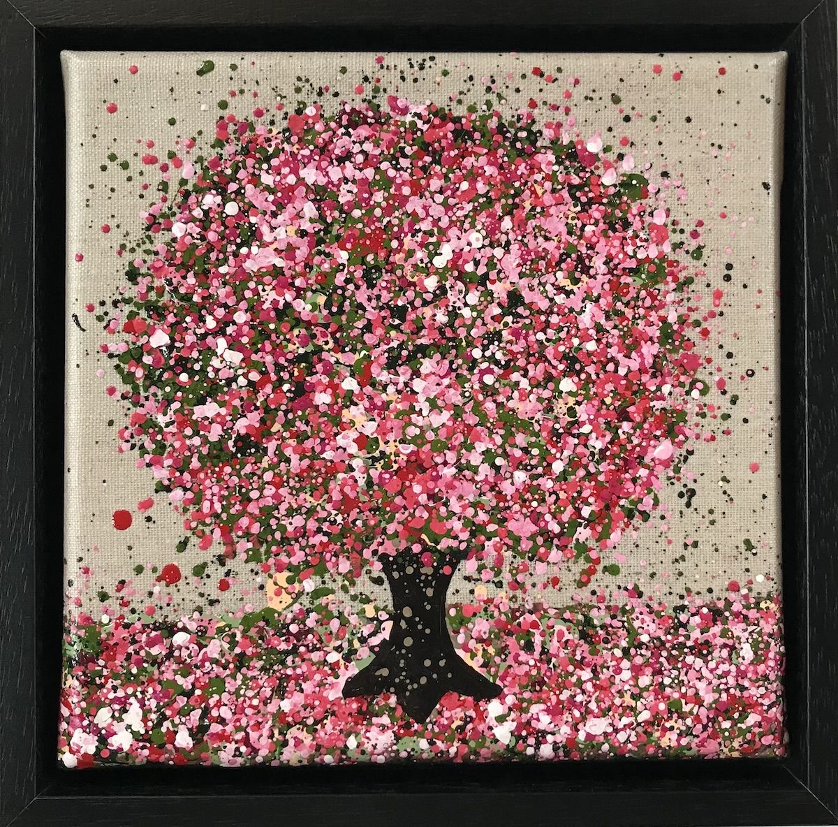 Little Cherry on Linen by Nicky Chubb