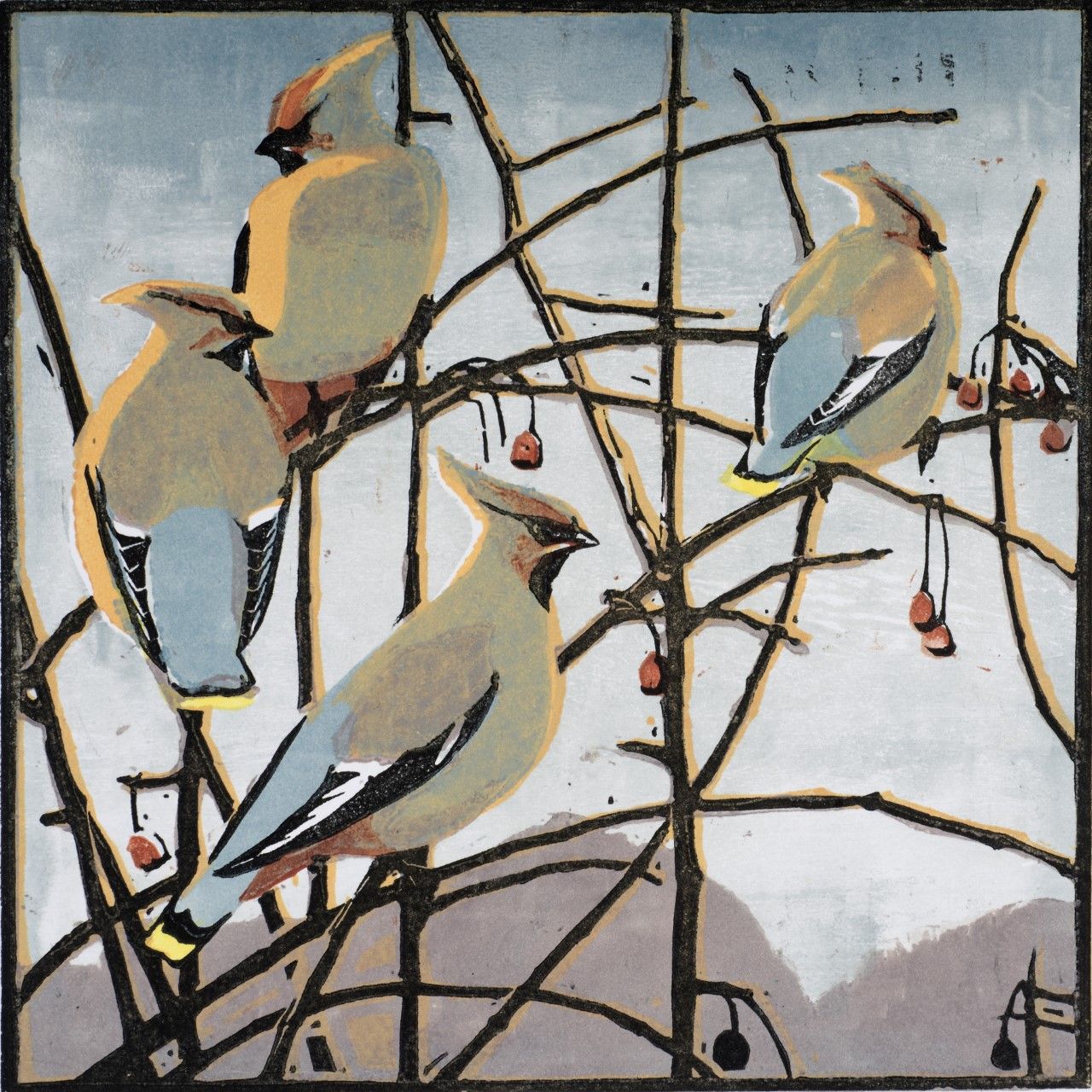 Waxwings by Robert Greenhalf