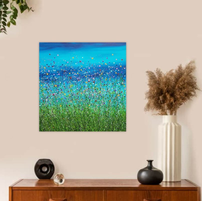 Wild Turquoise Meadows #6 by Lucy Moore - Secondary Image