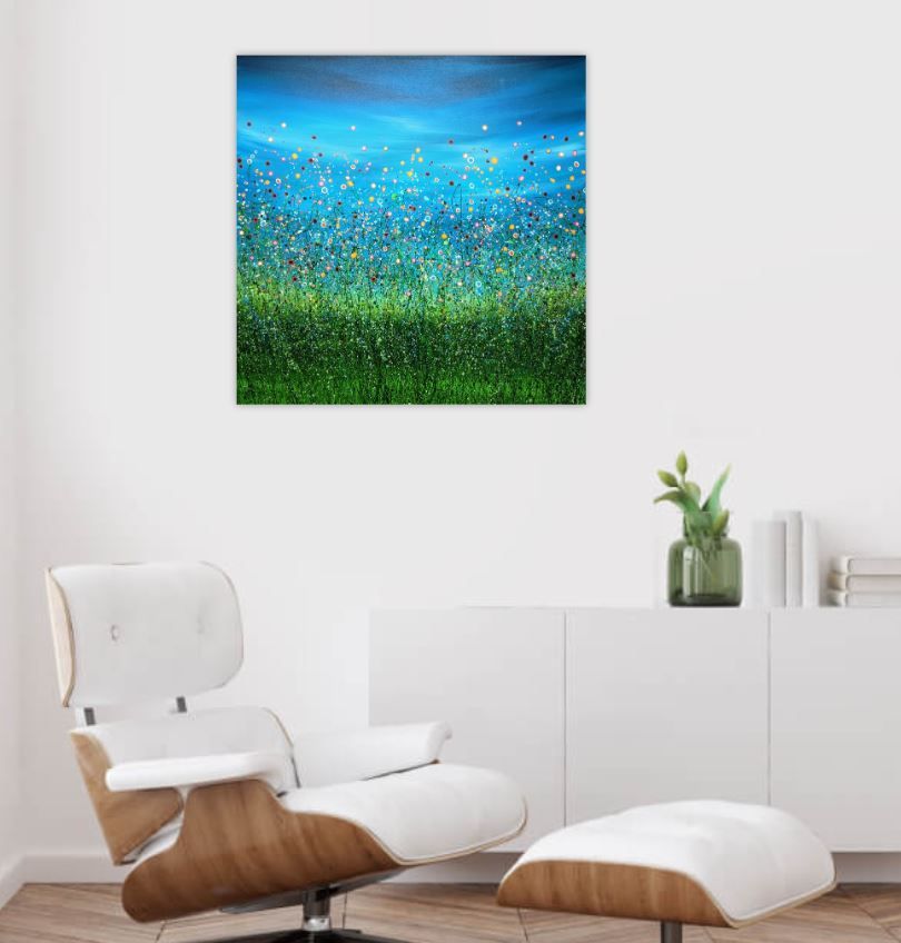 Wild Popping Turquoise #4 by Lucy Moore - Secondary Image